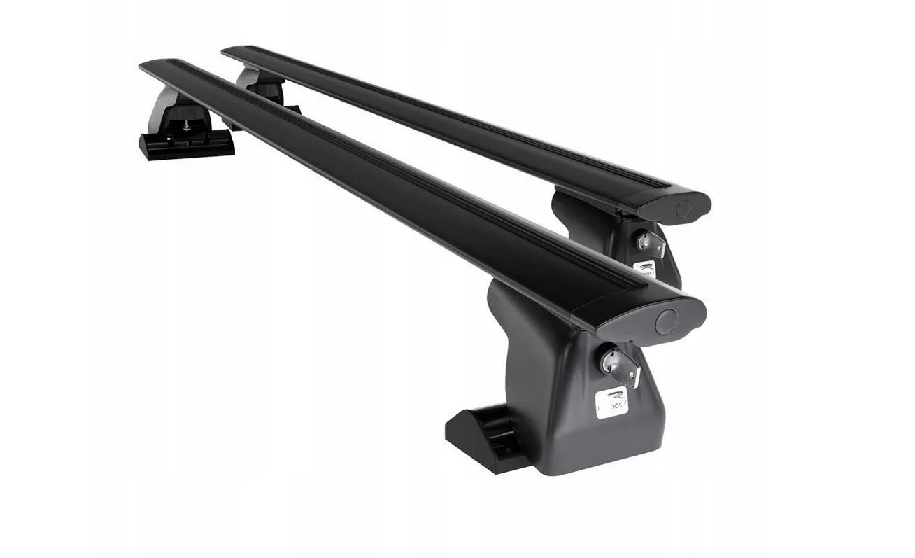 Багажник в штатные отверстия на крышу авто Amos Dromader C-15 1,4 aero (крыло) Black c закрытием замком Plus — изображение 2