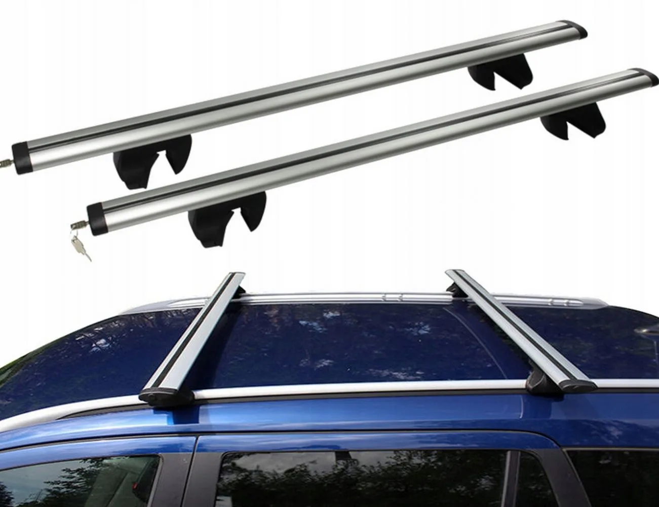 Крепление багажника на рейлинги Amos AlFA 1,4 aero (крыло) + ключ — изображение 3