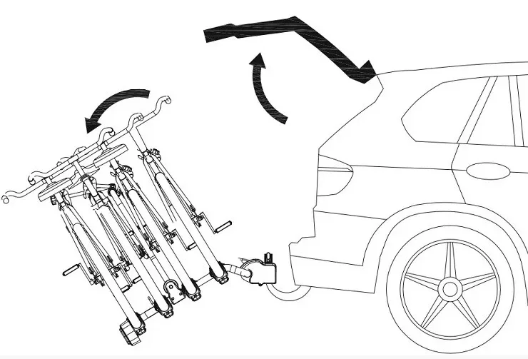 Велоплатформа Steinhof на фаркоп Veturo 4 для перевозки 4-х велосипедов — изображение 4