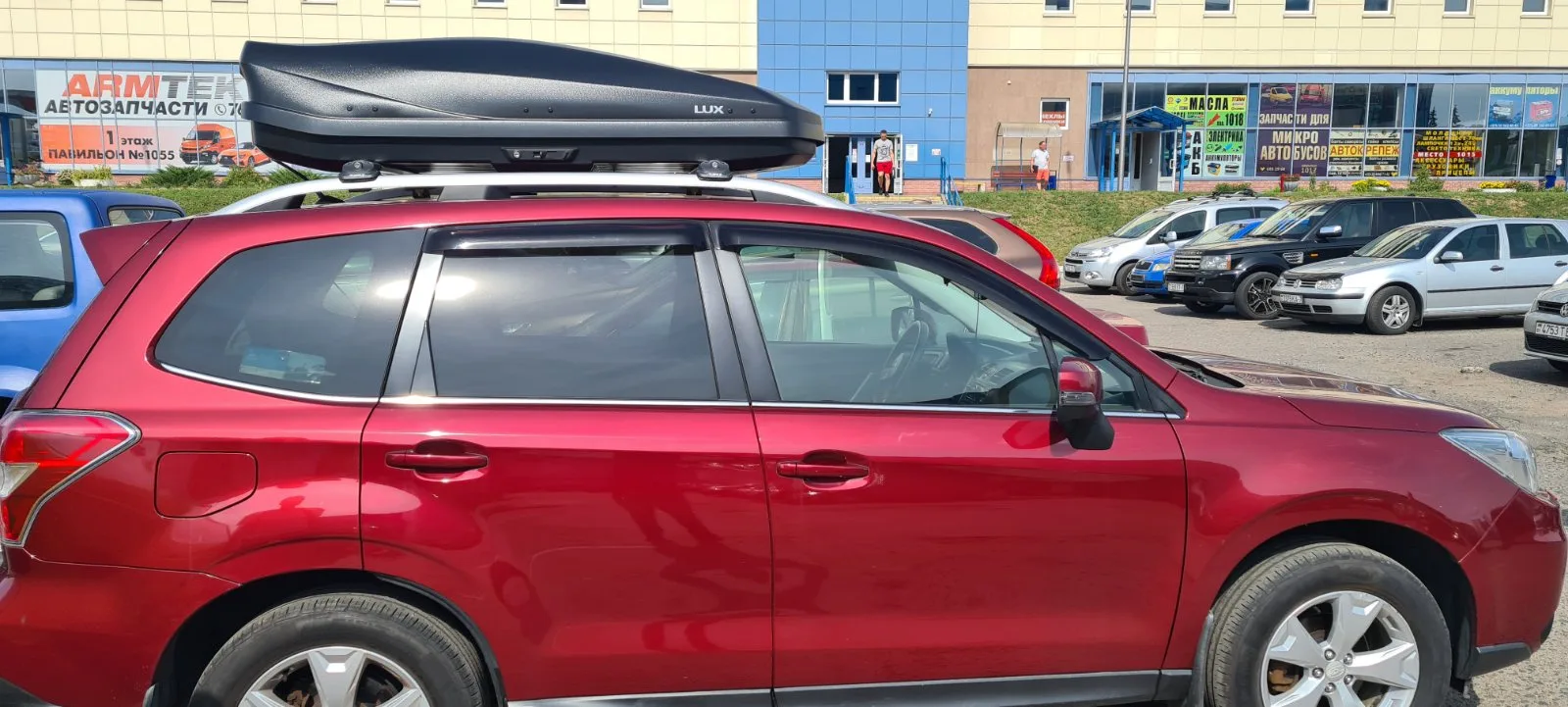 Бокс на крышу Lux Irbis 175 450L черный матовый — изображение 7