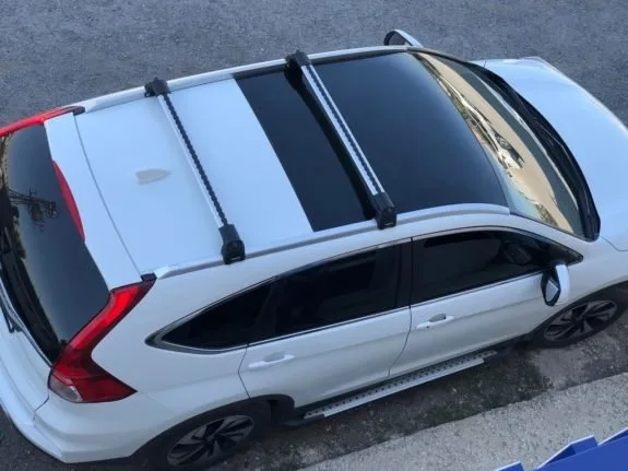 Багажные поперечины Can Otomotiv Turtle AiR HONDA CR-V 2012г.- Silver на интегрированные рейлинги штатные места