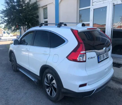 Багажные поперечины Can Otomotiv Turtle AiR HONDA CR-V 2012г.- Black на интегрированные рейлинги штатные места