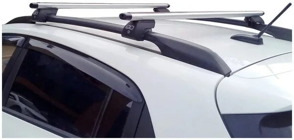 Универсальный Багажник на рейлинги Евродеталь Арго, аэродинамические дуги 135 см с замком