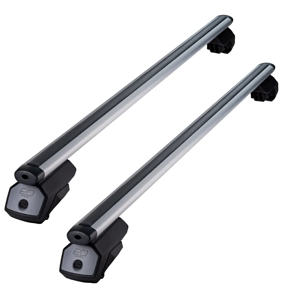 Универсальный Багажник на интегрированные рейлинги Евродеталь Арго, аэродинамические дуги