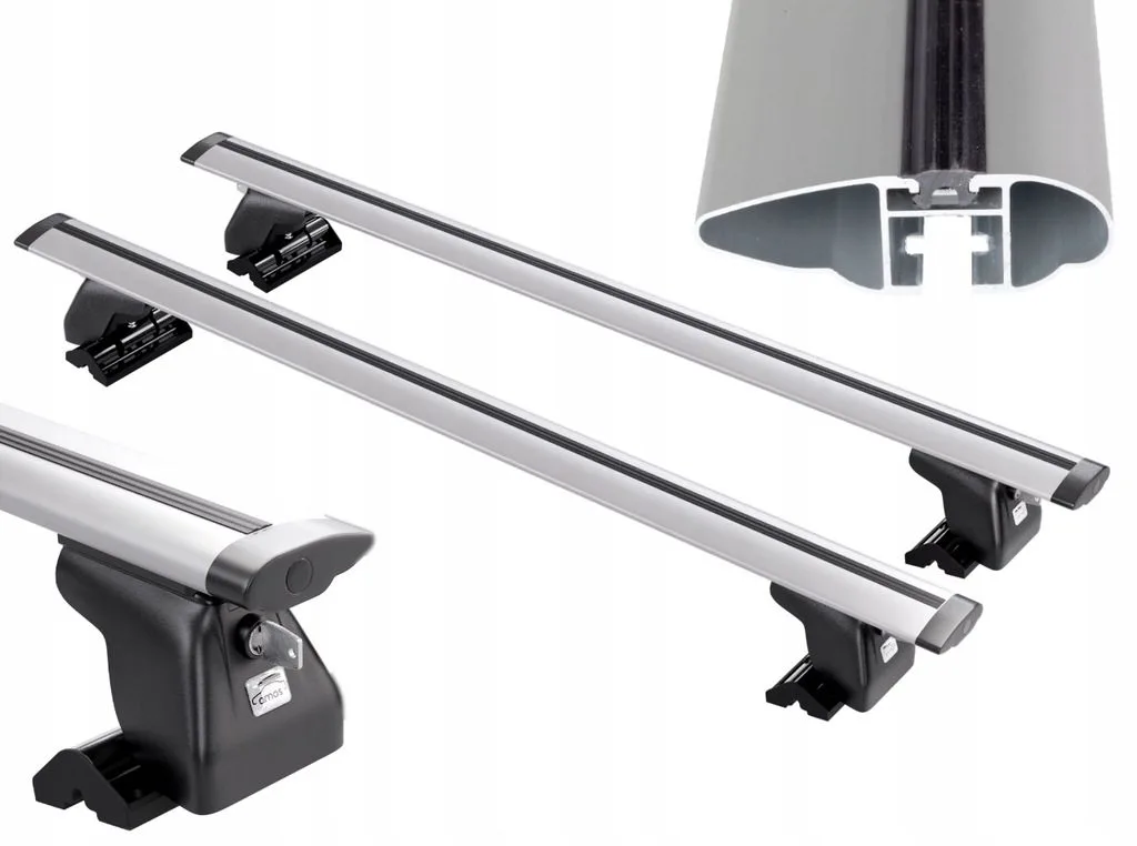 Багажник в штатные отверстия на крышу авто Amos Dromader C-15 1,4 aero (крыло) c закрытием замком Plus