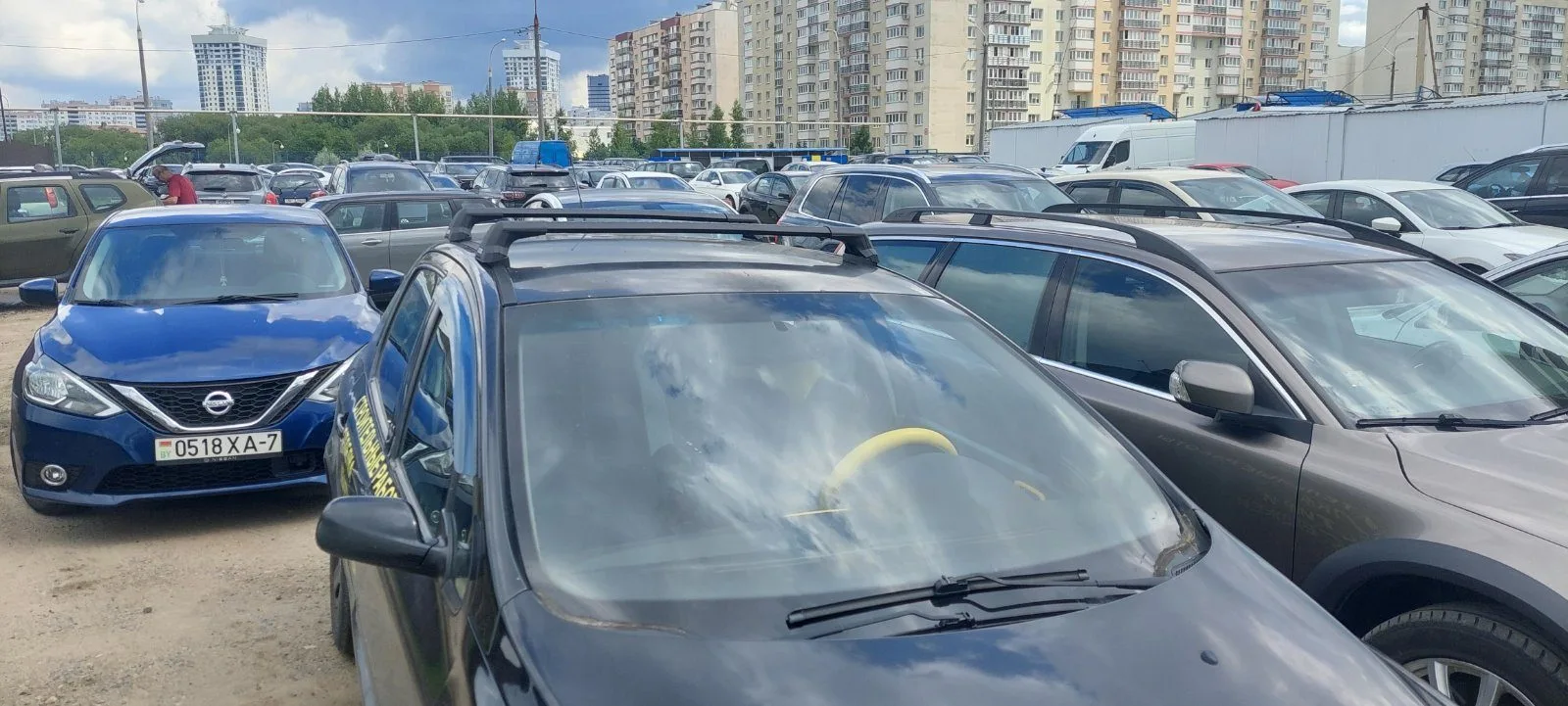 Комплект автобокс и багажник Peugeot 307 хетчбэк пример установки.