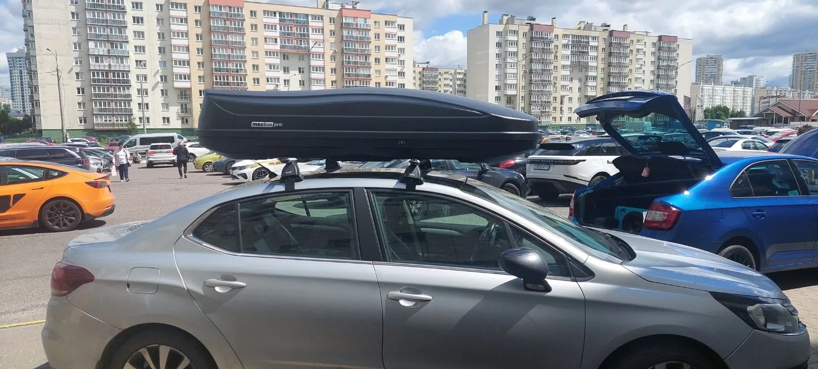 Автобокс и багажник Citroen C4 седан пример установки. — изображение 3