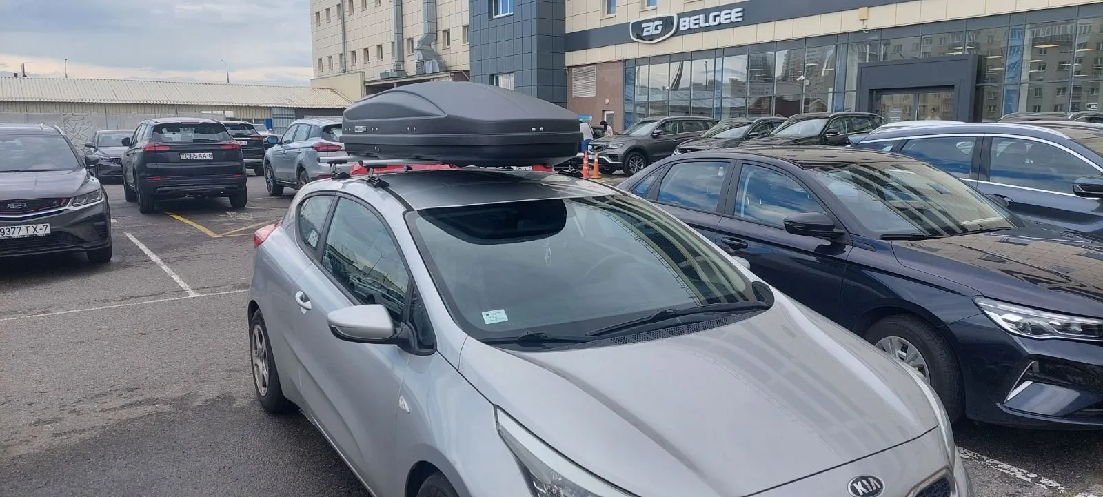 Автобокс и багажник Kia ProCeed пример установки.