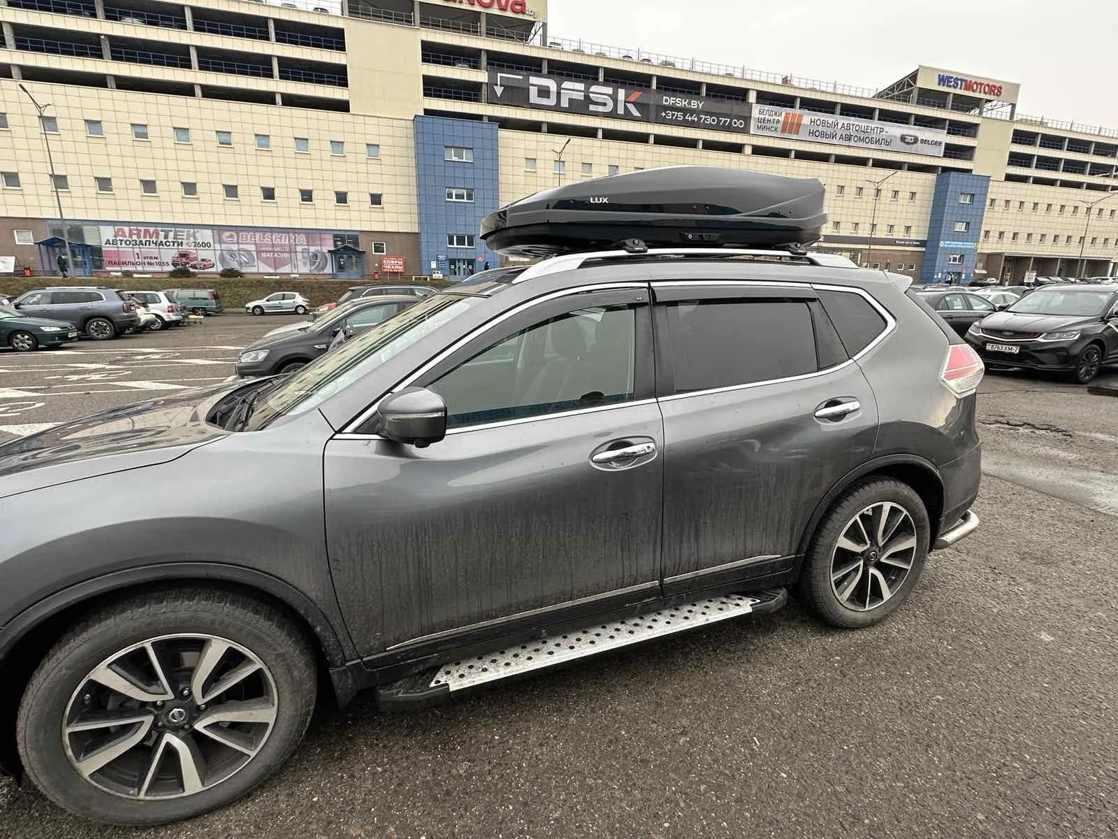 Автобокс и багажник Nissan X-Trail T32 пример установки.