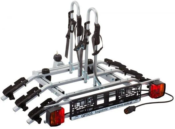 Велобагажник AMOS TYTAN 3 Plus Платформа на фаркоп для 3-х велосипедов