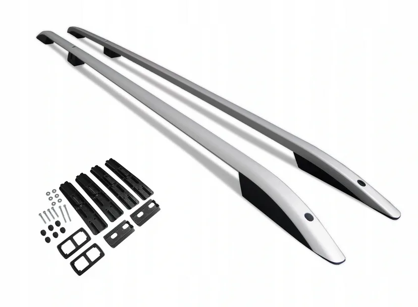 Рейлинги на крышу Volkswagen T5, T6 серые длинная база