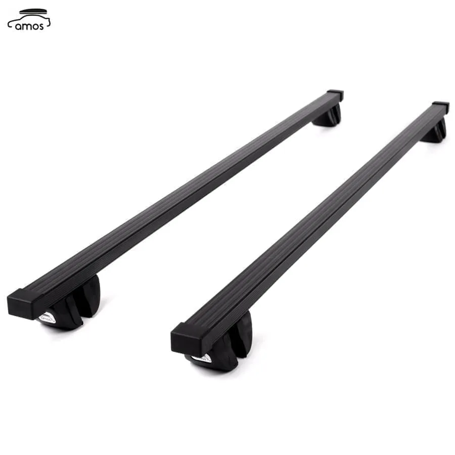 Багажная система "LUX" КЛАССИК с дугами 1,2 м прямоугольными в пластике для а/м с рейлингами — изображение 3