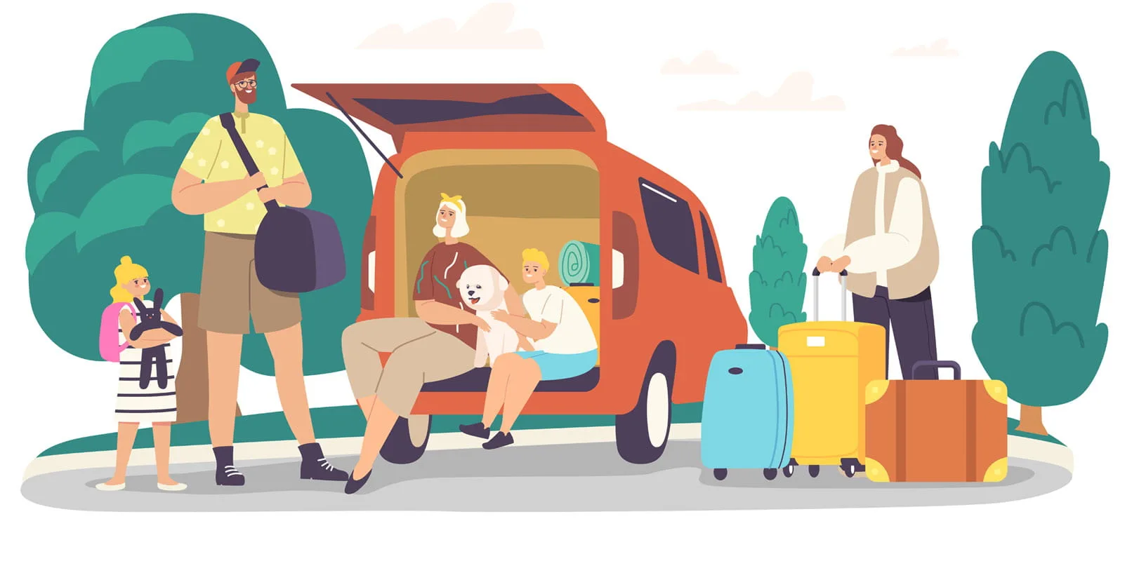 автомобильный багажник автоотдых для всей семьи Min