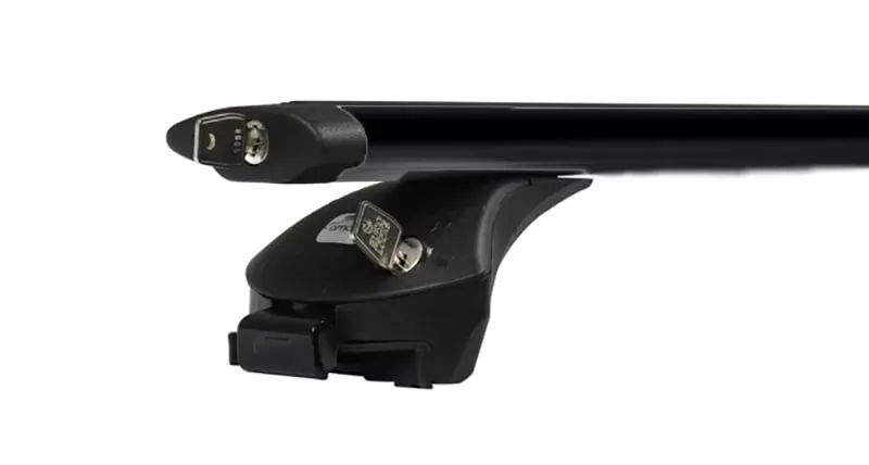 Багажник на интегрированные рейлинги Amos Alfa boss Black aero с ключом