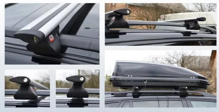 Крепление багажника на рейлинги Amos AlFA 1,2 aero (крыло) + ключ — изображение 3