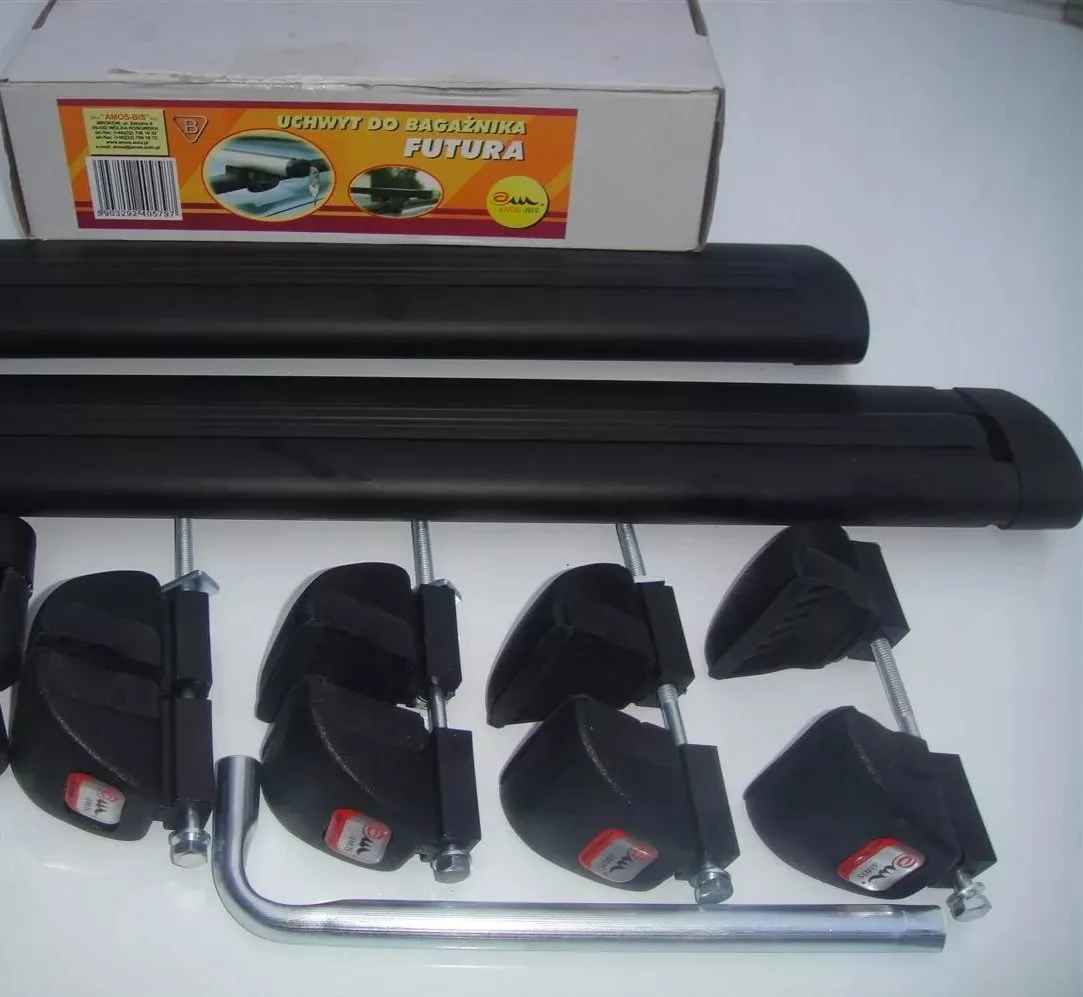 Поперечины на рейлинги Amos Futura 1,2 aero (крыло) Black