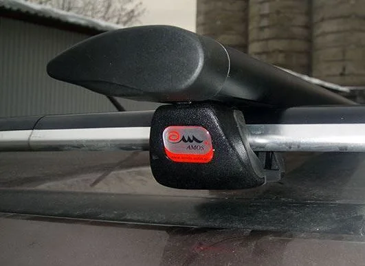 Поперечины на рейлинги Amos Futura 1,2 aero (крыло) Black
