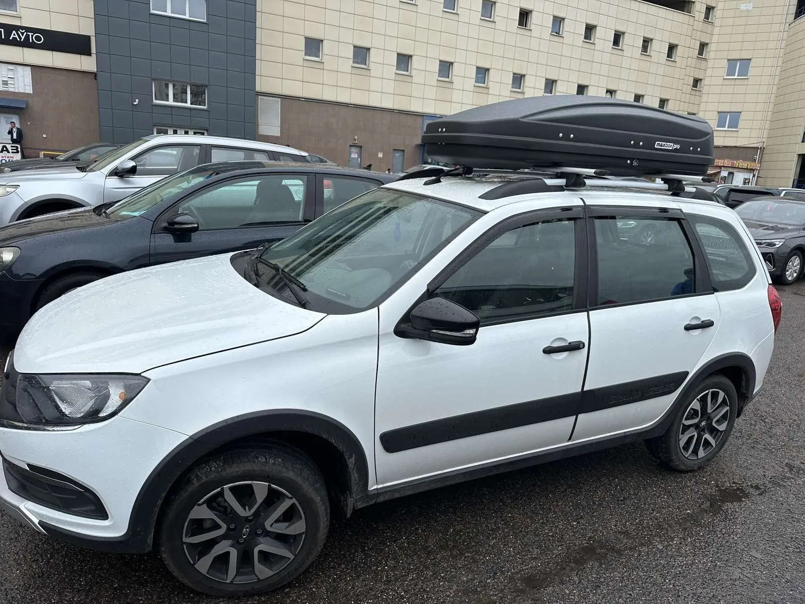 Автобокс и багажник Lada Granta пример установки. — изображение 3