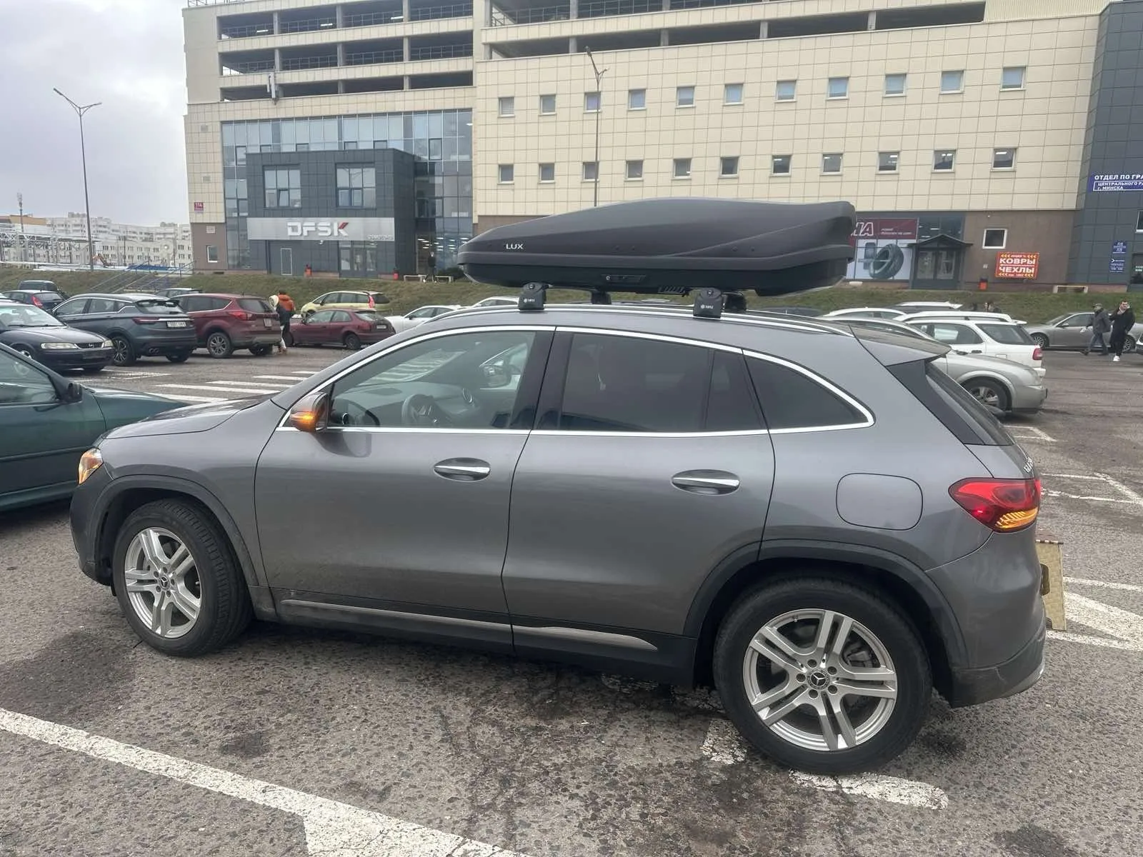 Автобокс и багажник Mercedes-Benz GLA II (H247) пример установки.